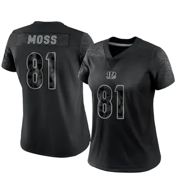 Black Men's Thaddeus Moss Cincinnati Bengals Game Team Color Jersey