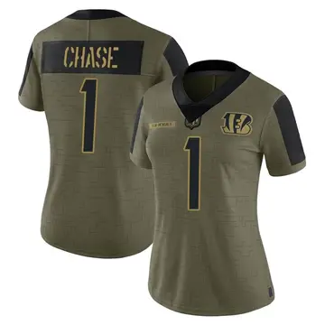 Women's Nike Cincinnati Bengals Ja'Marr Chase Orange Vapor Untouchable  Super Bowl LVI Bound Jersey - Limited