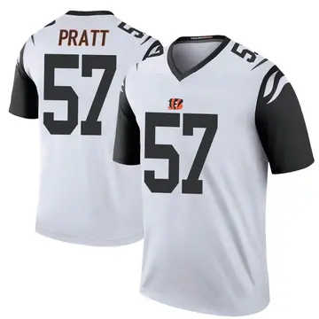 Men's Cincinnati Bengals #57 Germaine Pratt White Vapor Untouchable Limited  Player 100th Season Football Jersey Size S